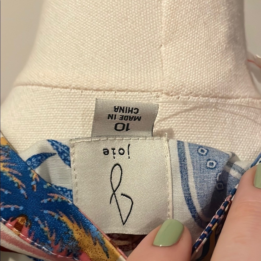 NWT JOIE Cotton Floral Patterned Dress with Belt 10 POCKETS! Farm Rio Look - Picture 11 of 11